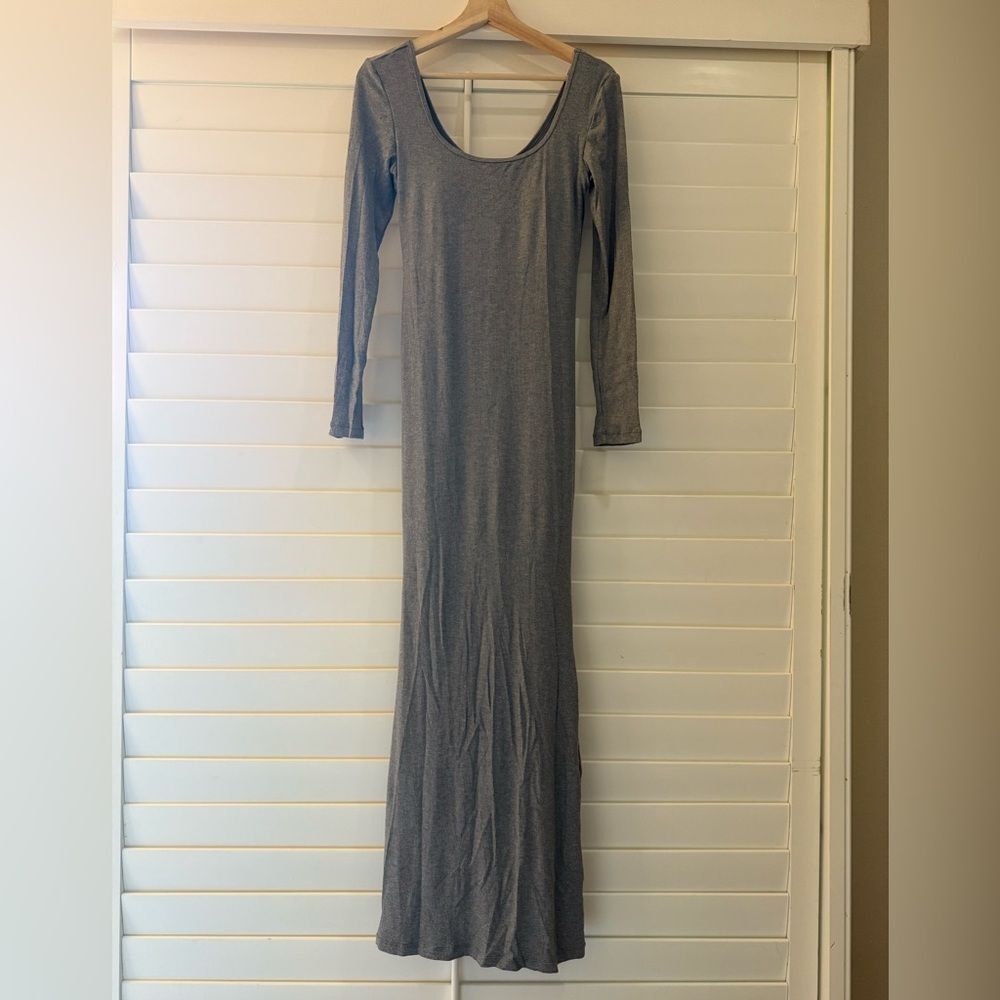 Fashion Nova Charcoal Long Sleeve Dress - Picture 3 of 6